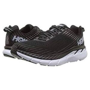 Hoka One Clifton 5 Black and White Running Shoes